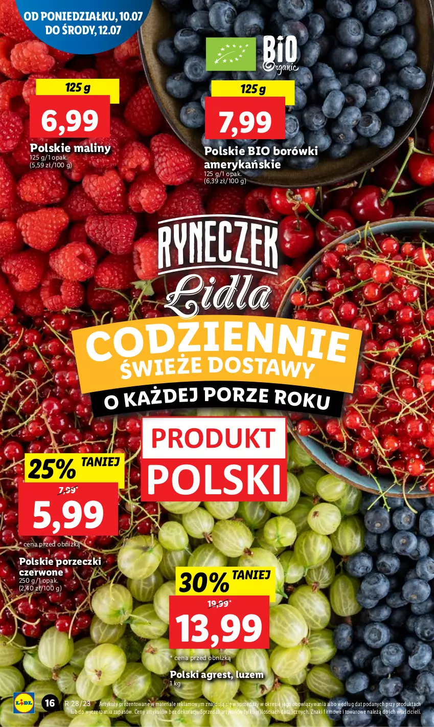 Gazetka promocyjna Lidl - GAZETKA - ważna 10.07 do 12.07.2023 - strona 17 - produkty: Gres, Maliny, Por, Porzeczki czerwone