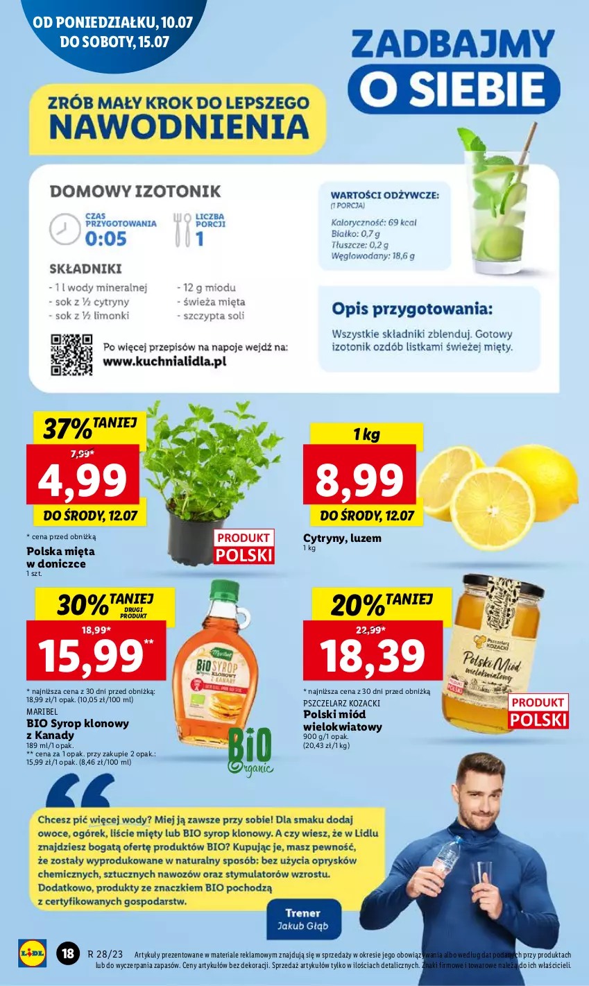 Gazetka promocyjna Lidl - GAZETKA - ważna 10.07 do 12.07.2023 - strona 21 - produkty: Cytryny, Mięta, Miód, Syrop