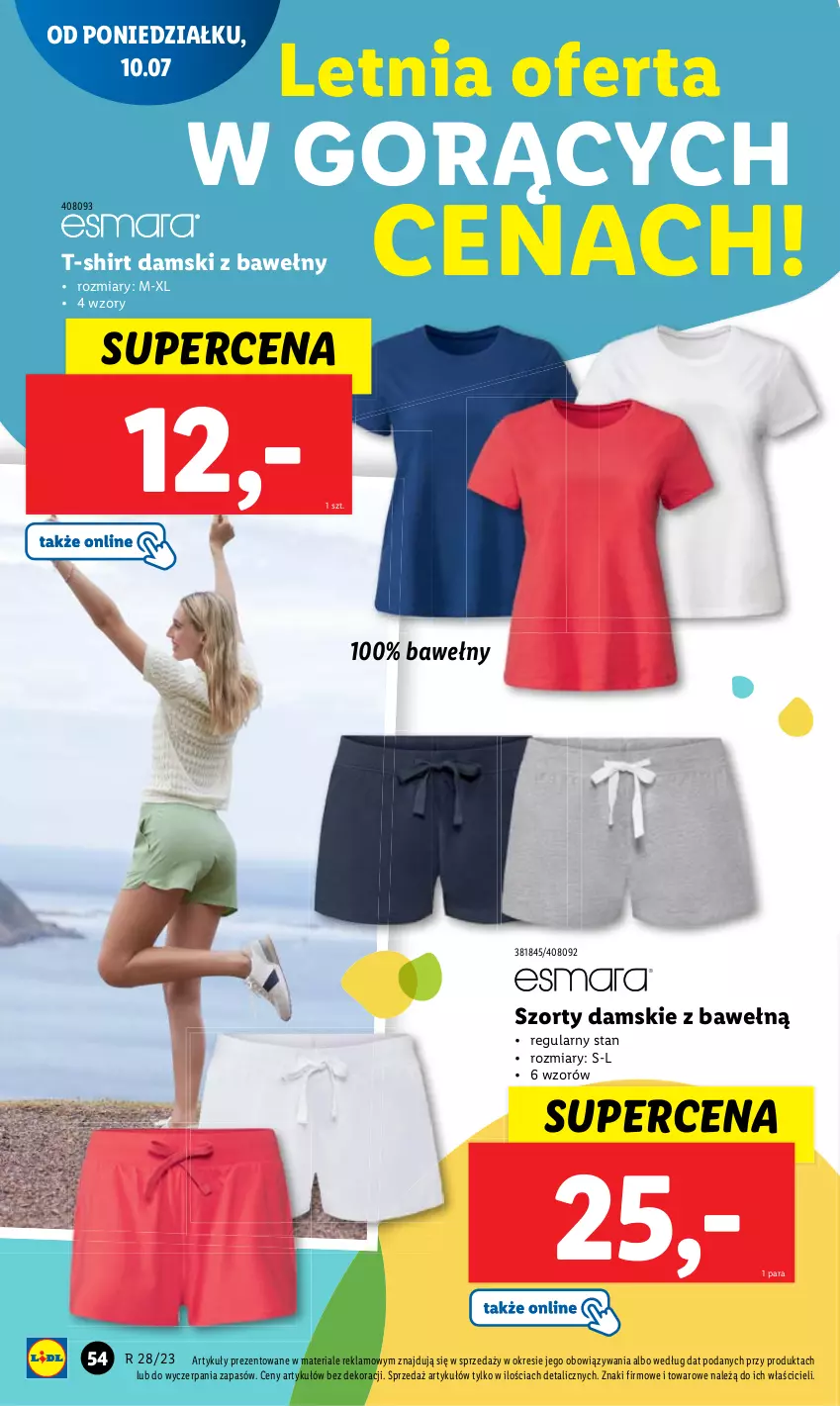 Gazetka promocyjna Lidl - GAZETKA - ważna 10.07 do 12.07.2023 - strona 59 - produkty: Szorty, T-shirt