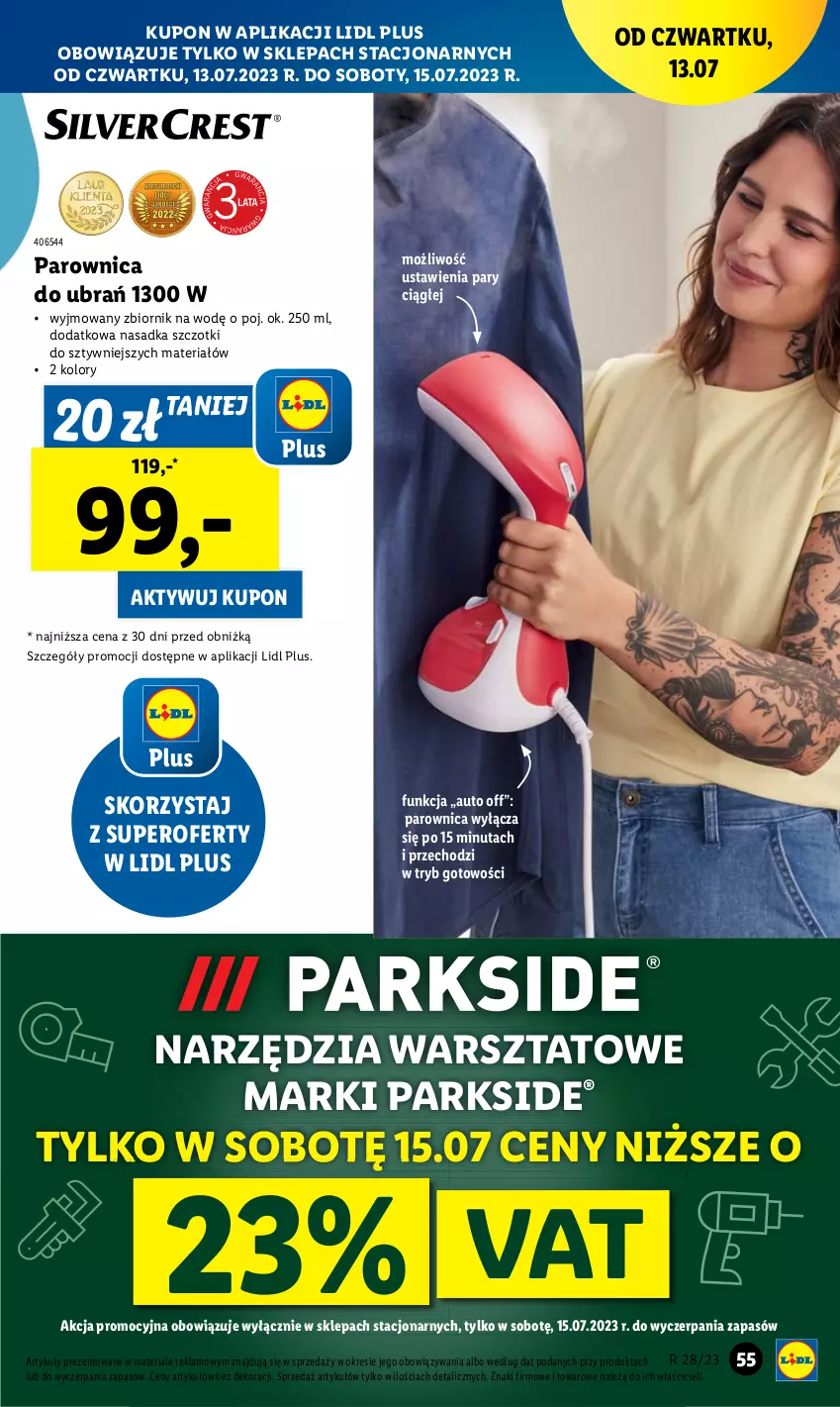 Gazetka promocyjna Lidl - GAZETKA - ważna 10.07 do 12.07.2023 - strona 60 - produkty: Parkside, Parownica