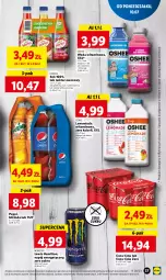 Gazetka promocyjna Lidl - GAZETKA - Gazetka - ważna od 12.07 do 12.07.2023 - strona 42 - produkty: Sok, 7up, Napój energetyczny, Lemoniada, Mirinda, Coca-Cola, Pepsi, Sok jabłkowy, Oshee, Arbuz, Woda, Mango, Napój, Nektar, Magnez, Hortex
