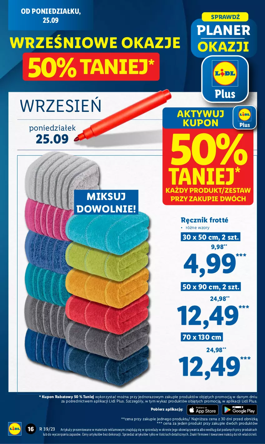 Gazetka promocyjna Lidl - GAZETKA - ważna 25.09 do 30.09.2023 - strona 18 - produkty: Ręcznik