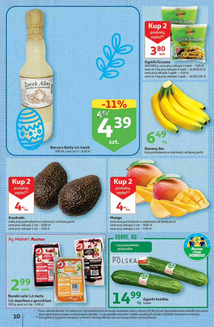 Gazetka promocyjna Auchan - Gazetka Wielkanoc w dobrym smaku Hipermarket Auchan - ważna 23.03 do 29.03.2023 - strona 10 - produkty: Buraki, Fa, Orka, Por, Ser
