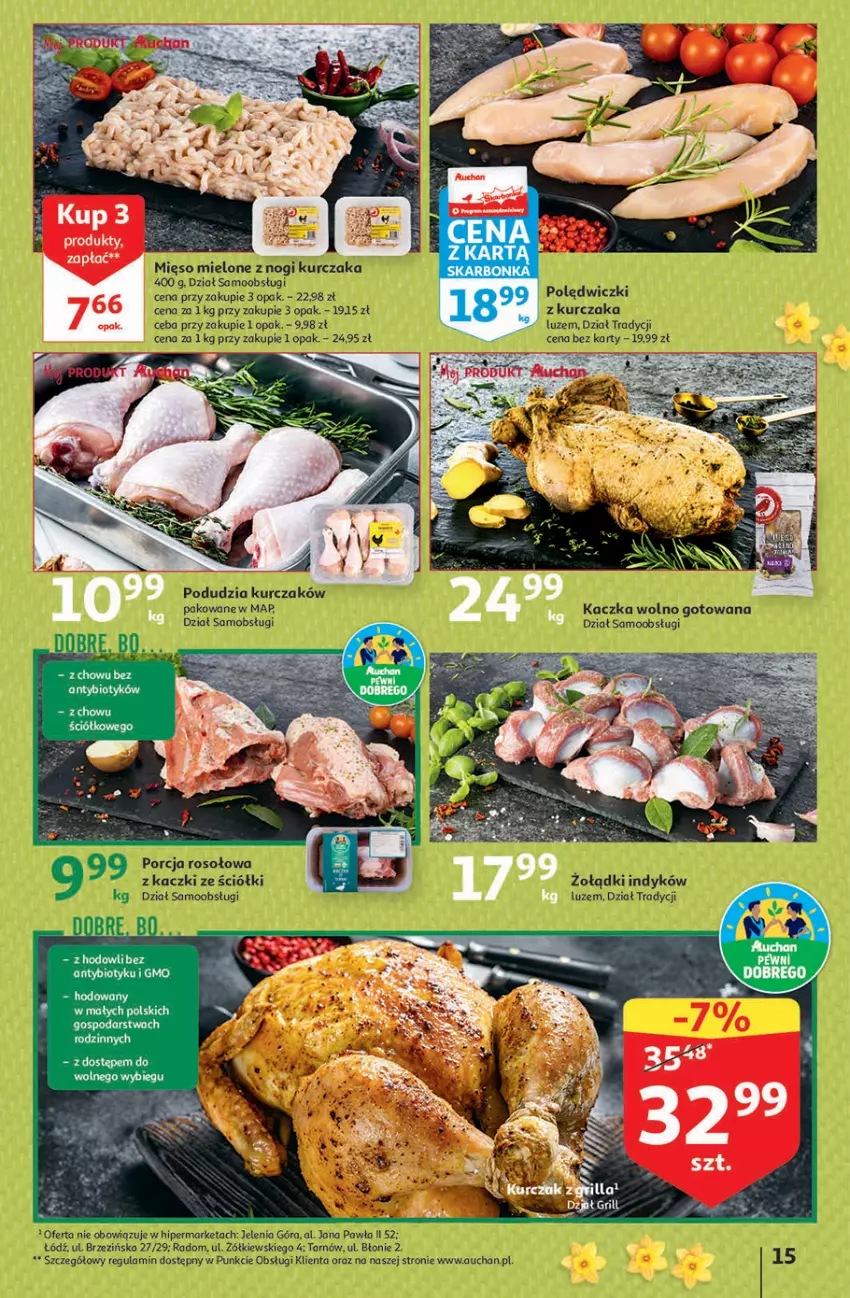 Gazetka promocyjna Auchan - Gazetka Wielkanoc w dobrym smaku Hipermarket Auchan - ważna 23.03 do 29.03.2023 - strona 15 - produkty: Fa, Grill, Kurczak, Pax
