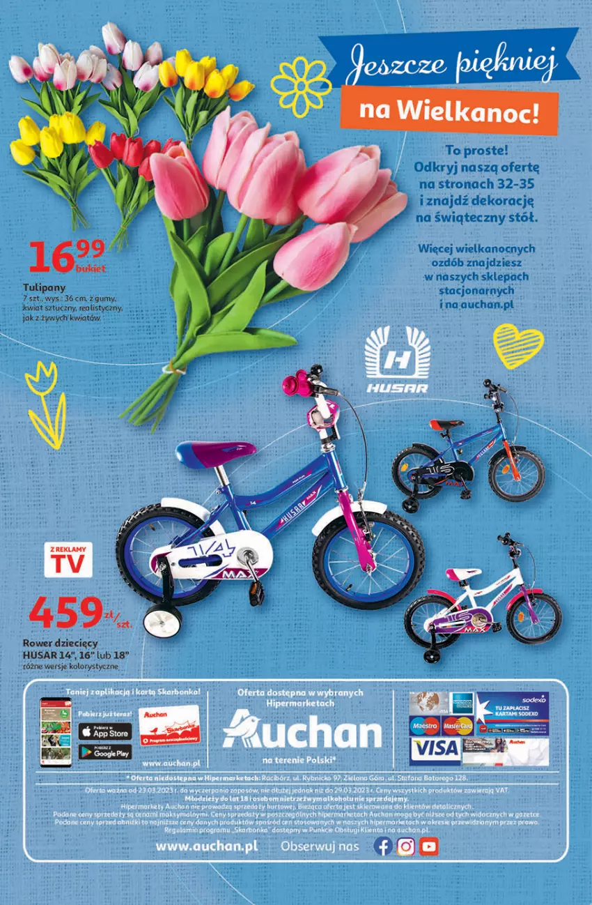 Gazetka promocyjna Auchan - Gazetka Wielkanoc w dobrym smaku Hipermarket Auchan - ważna 23.03 do 29.03.2023 - strona 36 - produkty: Rower, Stół
