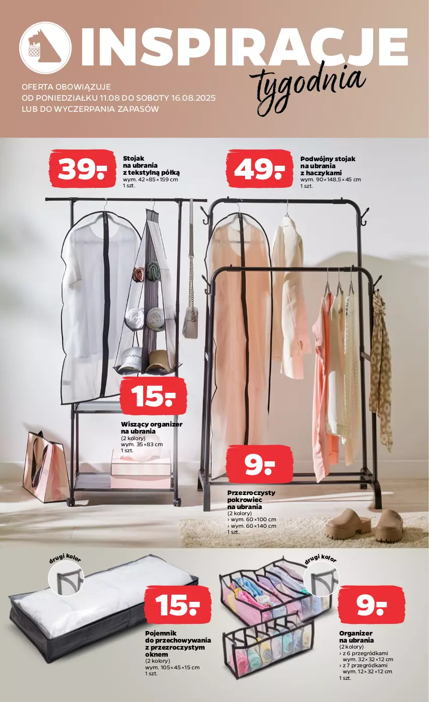 Gazetka promocyjna Netto - Od Poniedziałku Przemysłowa - ważna 11.08 do 16.08.2025 - strona 2 - produkty: Haczyk, Organizer, Pojemnik, Pojemnik do przechowywania, Pokrowiec, Pokrowiec na ubrania, Stojak, Ubrania