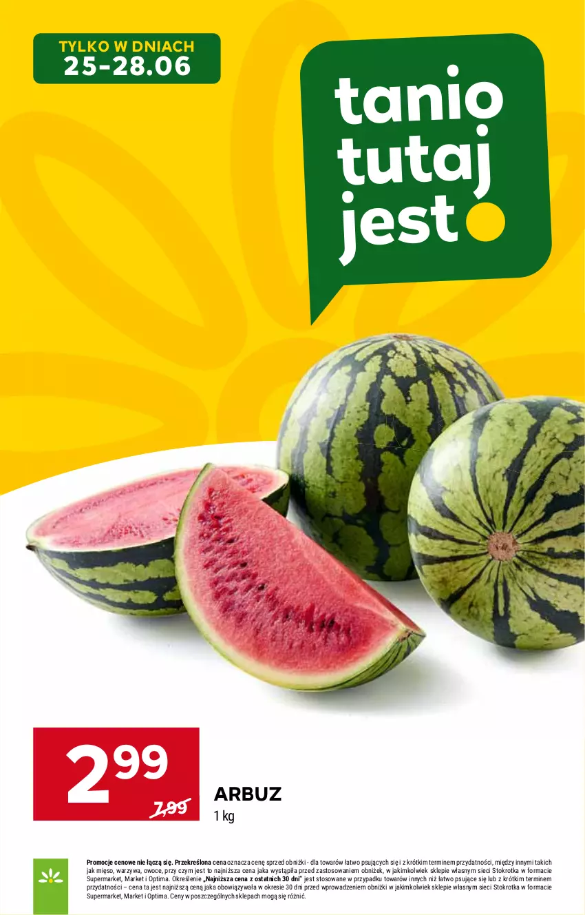 Gazetka promocyjna Stokrotka - Supermarket - ważna 25.06 do 01.07.2026 - strona 13 - produkty: Arbuz, Mięso, Optima, Owoce, Warzywa