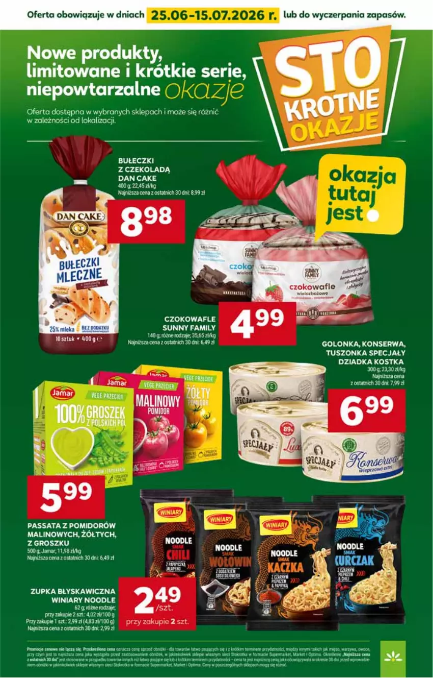 Gazetka promocyjna Stokrotka - Supermarket - ważna 25.06 do 01.07.2026 - strona 34 - produkty: Bułeczki, Dan Cake, Fa, Groszek, Puma, Ser, Tusz, Wafle, Winiary