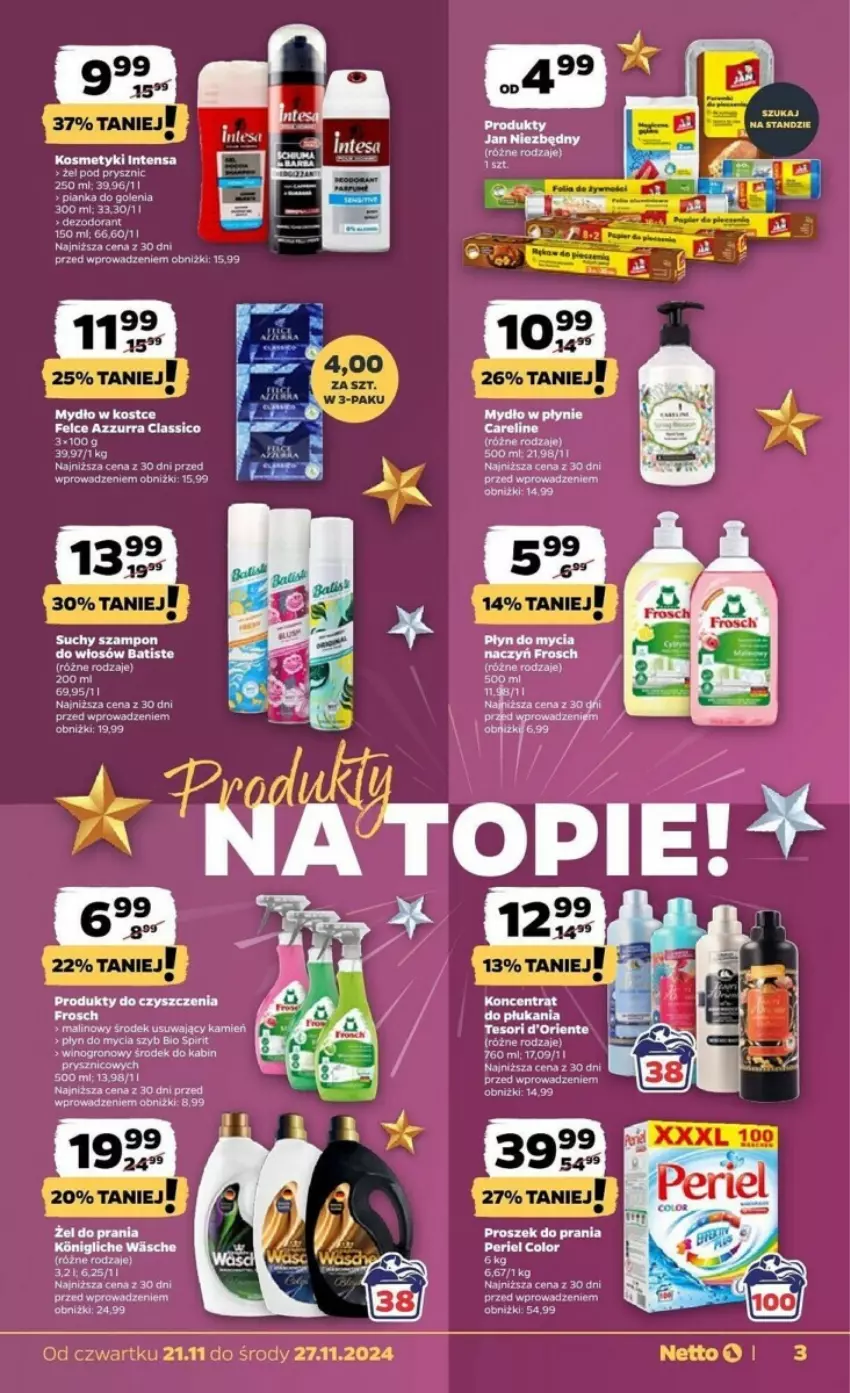 Gazetka promocyjna Netto - ważna 21.11 do 27.11.2024 - strona 16 - produkty: Dezodorant, Fa, Frosch, Jaja, Jan Niezbędny, Leon, Mydło, Mydło w płynie, Płyn do mycia, Proszek do prania, Wino