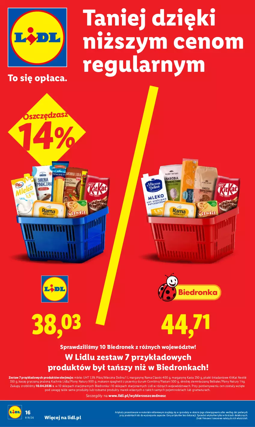 Gazetka promocyjna Lidl - Gazetka ważna od 04.05 do 06.05 - ważna 04.05 do 06.05.2026 - strona 16 - produkty: Danio, Gra, Gry, Kasia, Kuchnia, Makaron, Mleko, Nestlé, Pilos, Por, Rama, Rum, Spaghetti