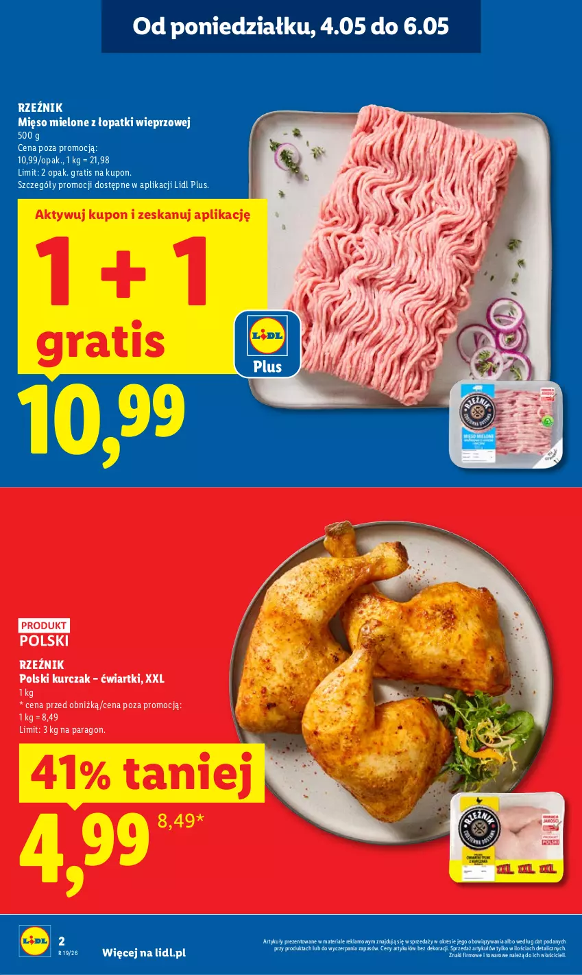 Gazetka promocyjna Lidl - Gazetka ważna od 04.05 do 06.05 - ważna 04.05 do 06.05.2026 - strona 2 - produkty: Gra, Kurczak, Mięso, Mięso mielone, Mięso mielone z łopatki wieprzowej