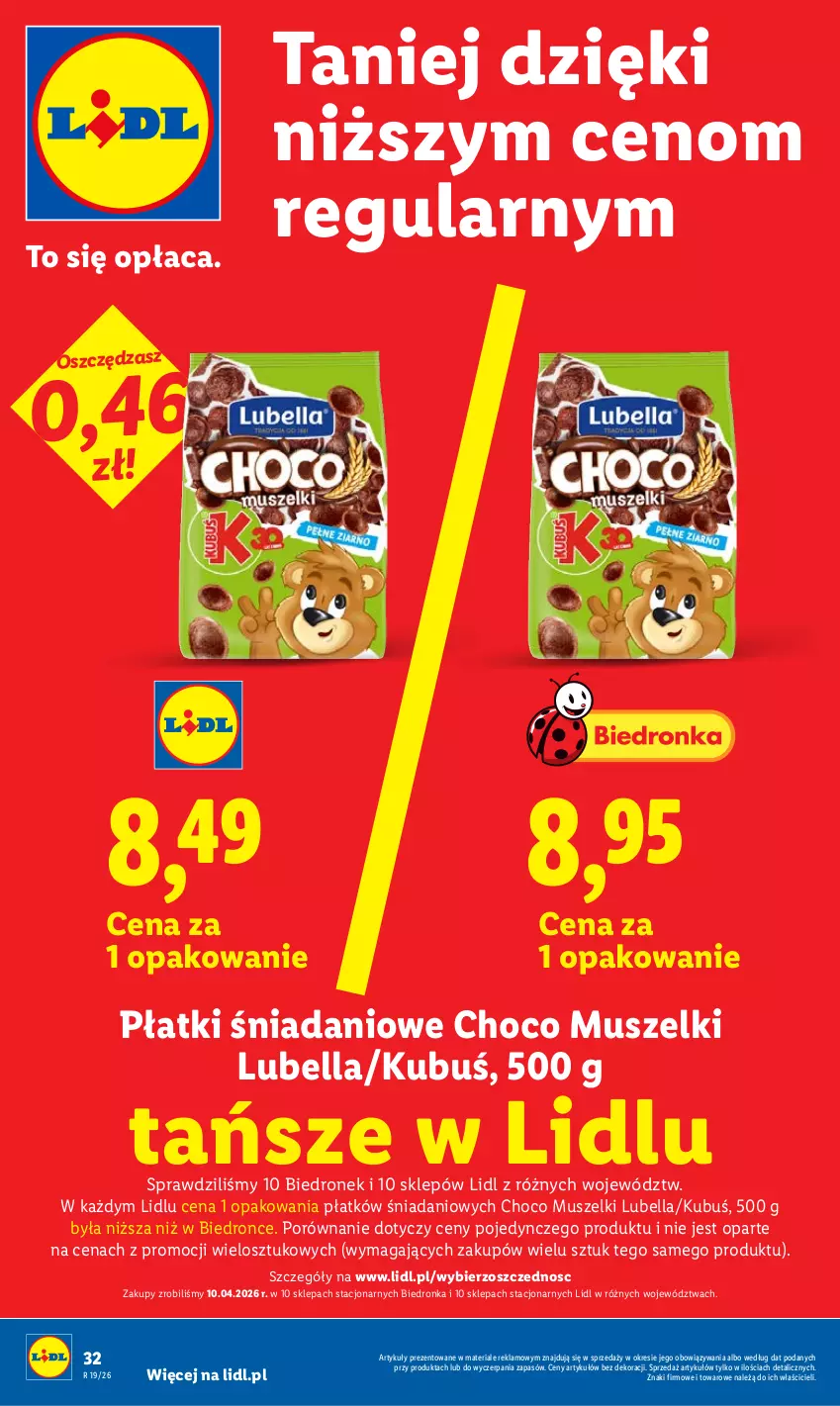 Gazetka promocyjna Lidl - Gazetka ważna od 04.05 do 06.05 - ważna 04.05 do 06.05.2026 - strona 32 - produkty: Bell, Bella, Danio, Kubuś, Lubella, Mus, Por