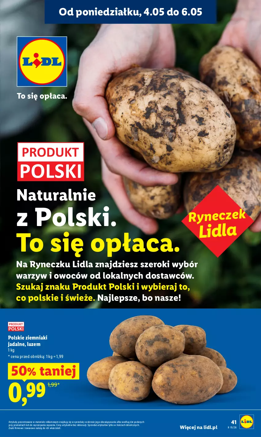 Gazetka promocyjna Lidl - Gazetka ważna od 04.05 do 06.05 - ważna 04.05 do 06.05.2026 - strona 41 - produkty: O nas, Ziemniaki