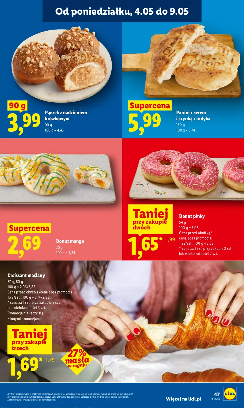Gazetka promocyjna Lidl - Gazetka ważna od 04.05 do 06.05 - ważna 04.05 do 06.05.2026 - strona 49 - produkty: Croissant, Donut, Mango, Pączek, Rogal, Ser