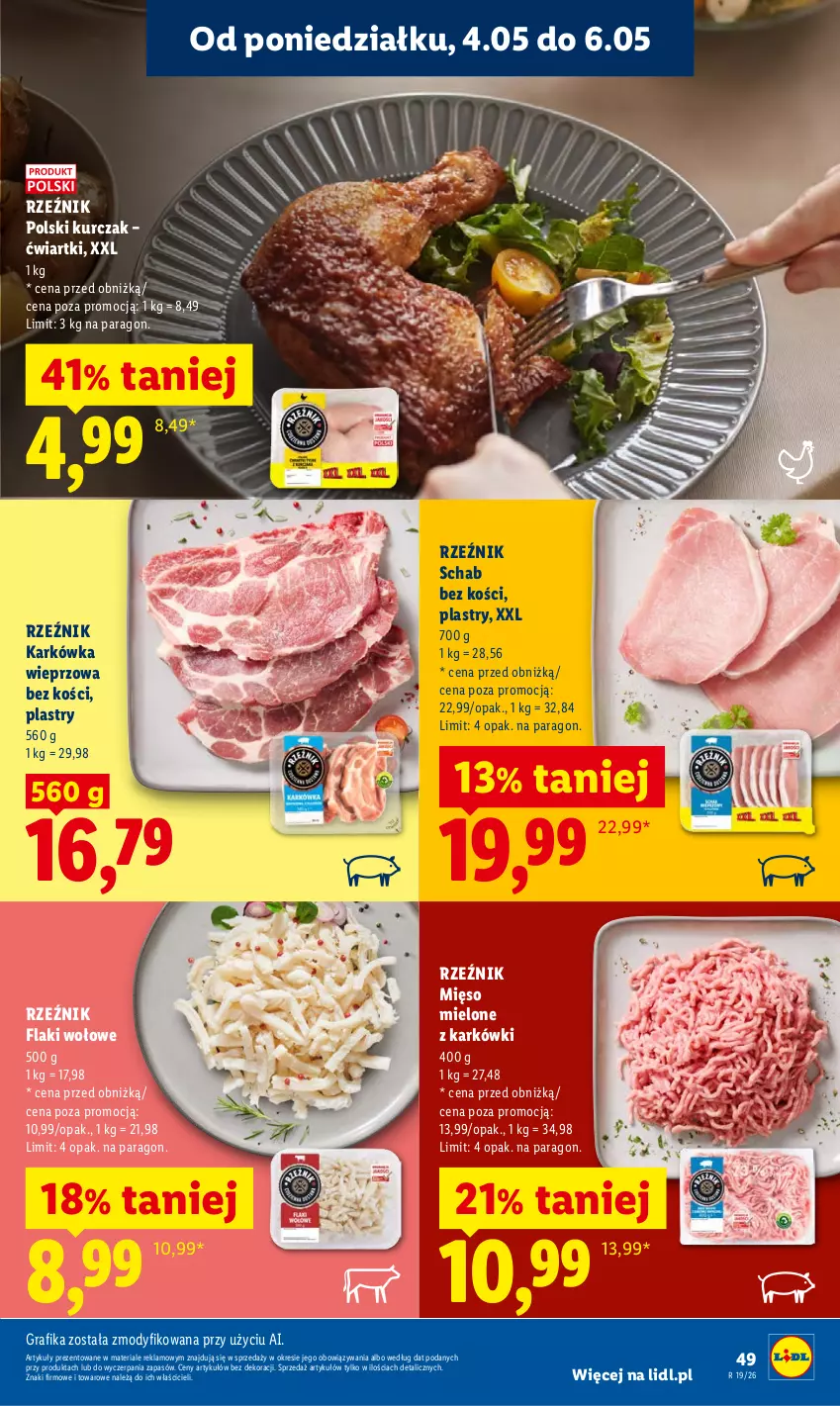 Gazetka promocyjna Lidl - Gazetka ważna od 04.05 do 06.05 - ważna 04.05 do 06.05.2026 - strona 51 - produkty: Flaki, Flaki wołowe, Gra, Grafika, Karkówka wieprzowa, Kurczak, Mięso, Mięso mielone, Schab bez kości