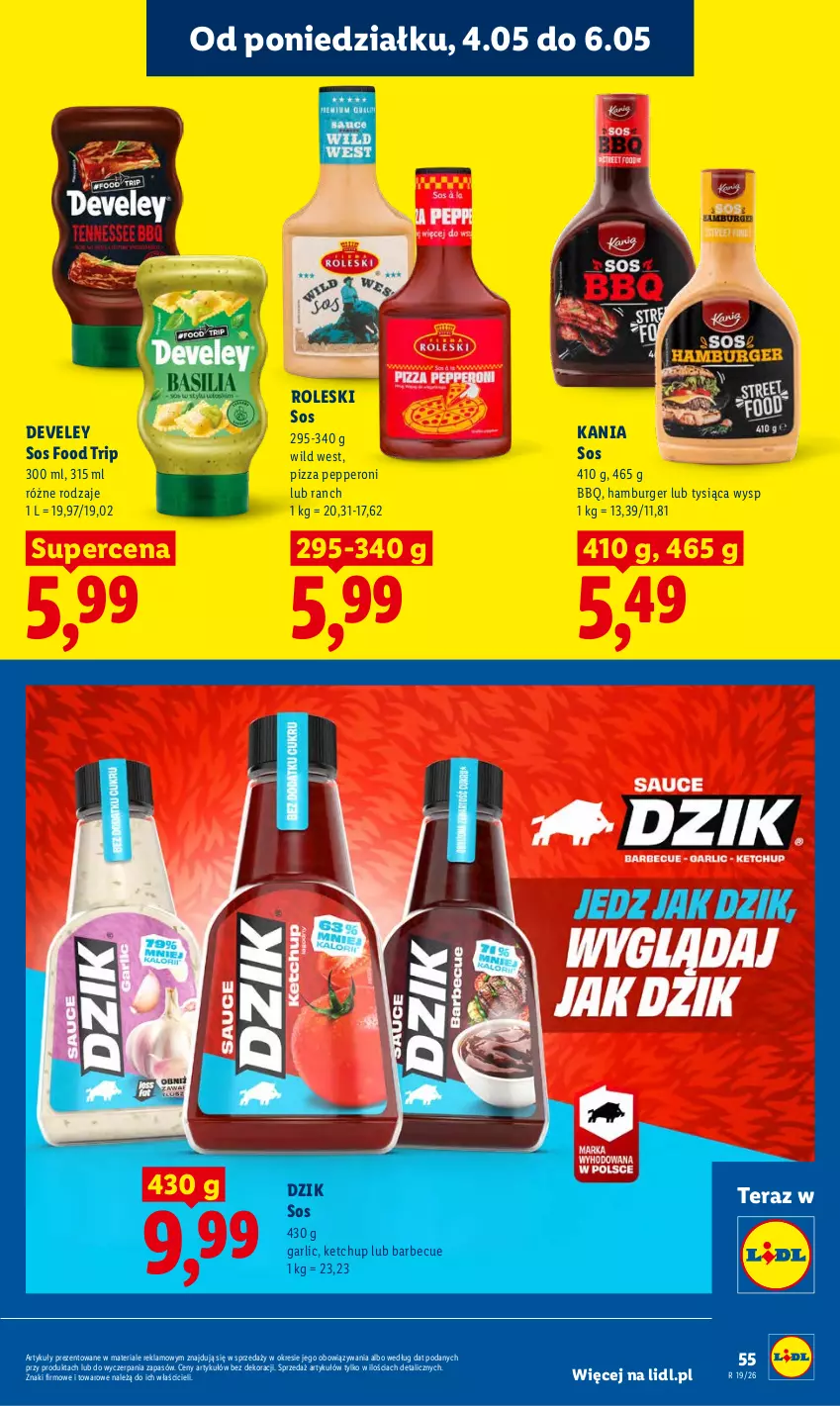 Gazetka promocyjna Lidl - Gazetka ważna od 04.05 do 06.05 - ważna 04.05 do 06.05.2026 - strona 59 - produkty: Burger, Hamburger, Ketchup, Pizza, Sos, Tera