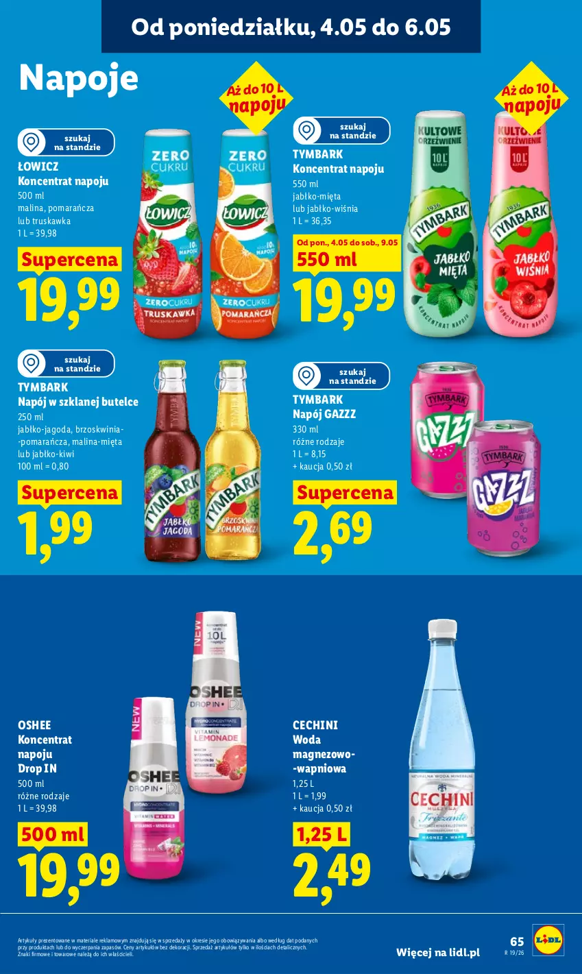 Gazetka promocyjna Lidl - Gazetka ważna od 04.05 do 06.05 - ważna 04.05 do 06.05.2026 - strona 69 - produkty: Kiwi, Magnez, Mięta, Napój, Napoje, Oshee, Tymbark, Woda