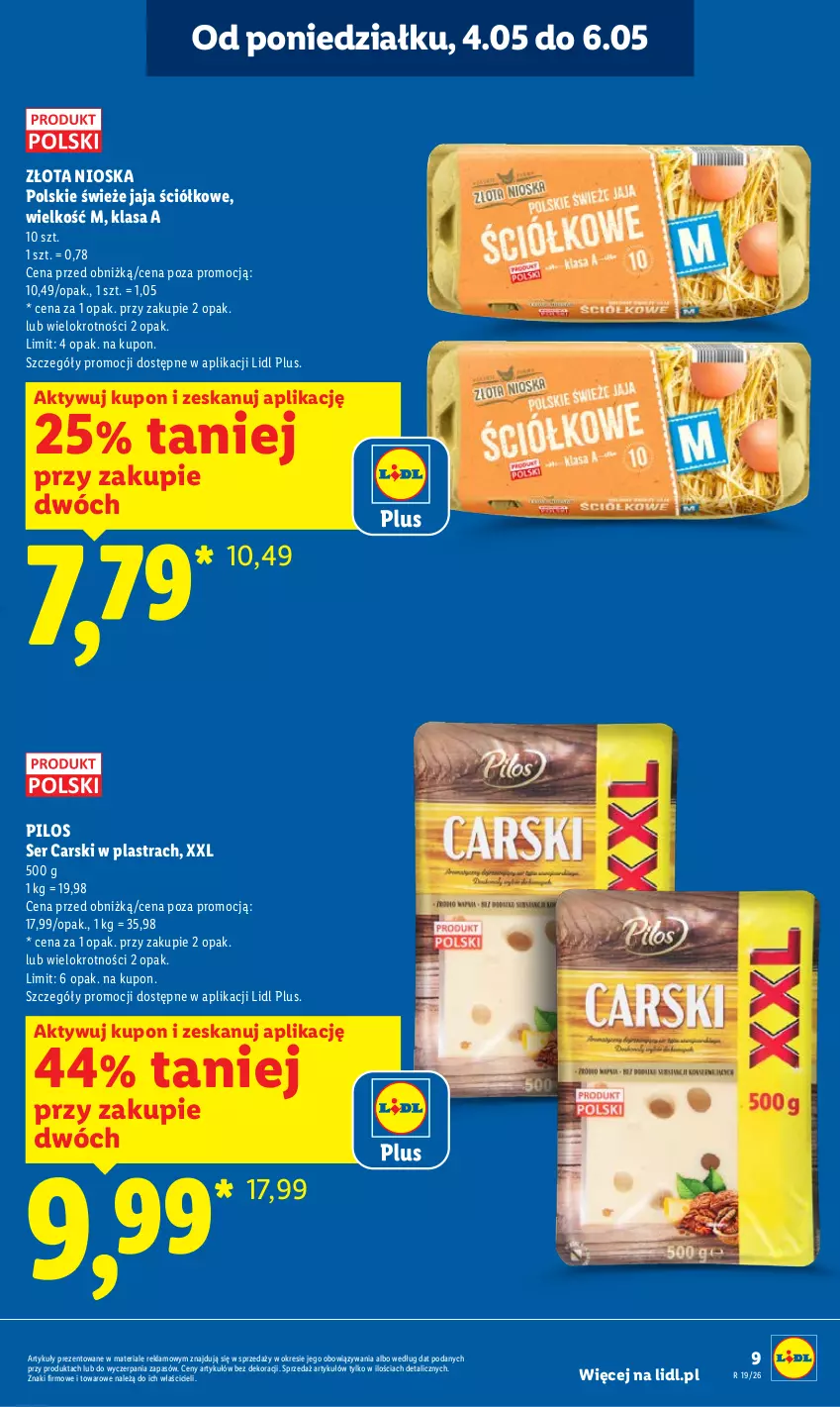 Gazetka promocyjna Lidl - Gazetka ważna od 04.05 do 06.05 - ważna 04.05 do 06.05.2026 - strona 9 - produkty: Cars, Jaja, Pilos, Ser