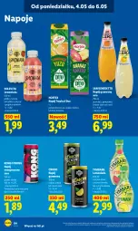 Gazetka promocyjna Lidl - Gazetka ważna od 04.05 do 06.05 - Gazetka - ważna od 06.05 do 06.05.2026 - strona 68 - produkty: Gra, Napój energetyczny, Lemoniada, Tropical, Kaktus, Granat, Ananas, Kiwi, Napoje, Pomelo, Napój gazowany, Tymbark, Limonka, Arbuz, Napój, Grejpfrut, Hortex
