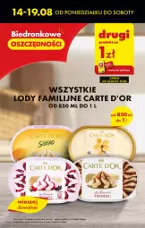 Gazetka promocyjna Biedronka - Od czwartku - Gazetka - ważna od 23.08 do 23.08.2023 - strona 12 - produkty: Rama, Carte d'Or, Lody, Fa