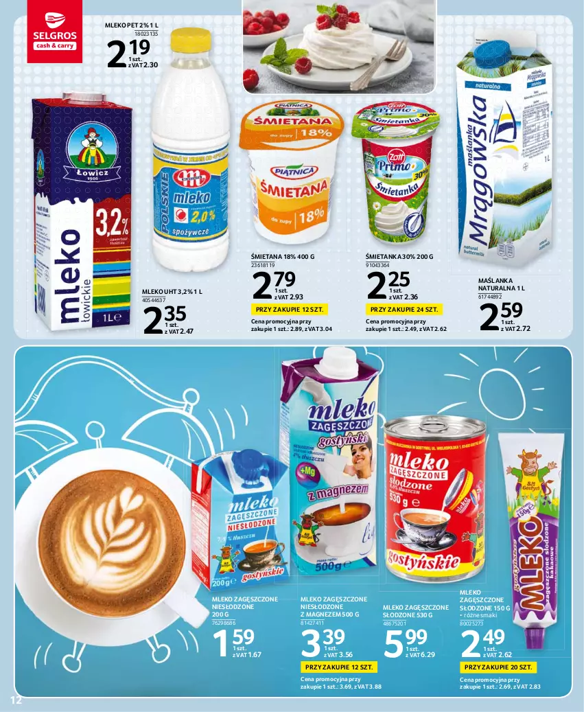 Gazetka promocyjna Selgros - Oferta spożywcza - ważna 19.08 do 01.09.2021 - strona 12 - produkty: Magnez, Maślanka, Mleko, Mleko zagęszczone