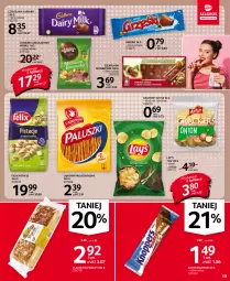 Gazetka promocyjna Selgros - Oferta spożywcza - Gazetka - ważna od 01.09 do 01.09.2021 - strona 19 - produkty: Pistacje, Ser, Lajkonik, Cukier, Cukierki czekoladowe, Wawel, Grześki, Czekolada, Baton, Knoppers, Felix, Cukierki, Artur, Lay’s, Krakersy