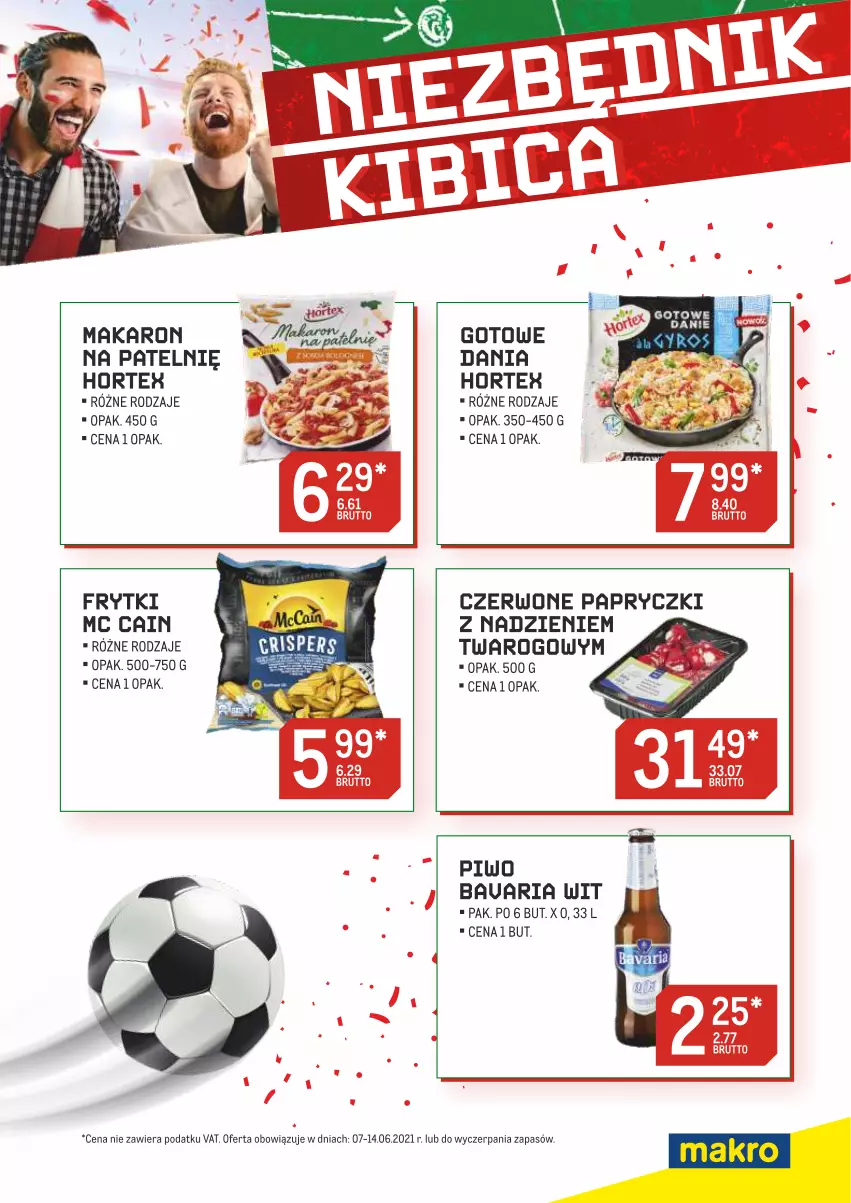 Gazetka promocyjna Makro - Niezbędnik kibica - ważna 07.06 do 14.06.2021 - strona 2 - produkty: Frytki, Makaron, Piwo