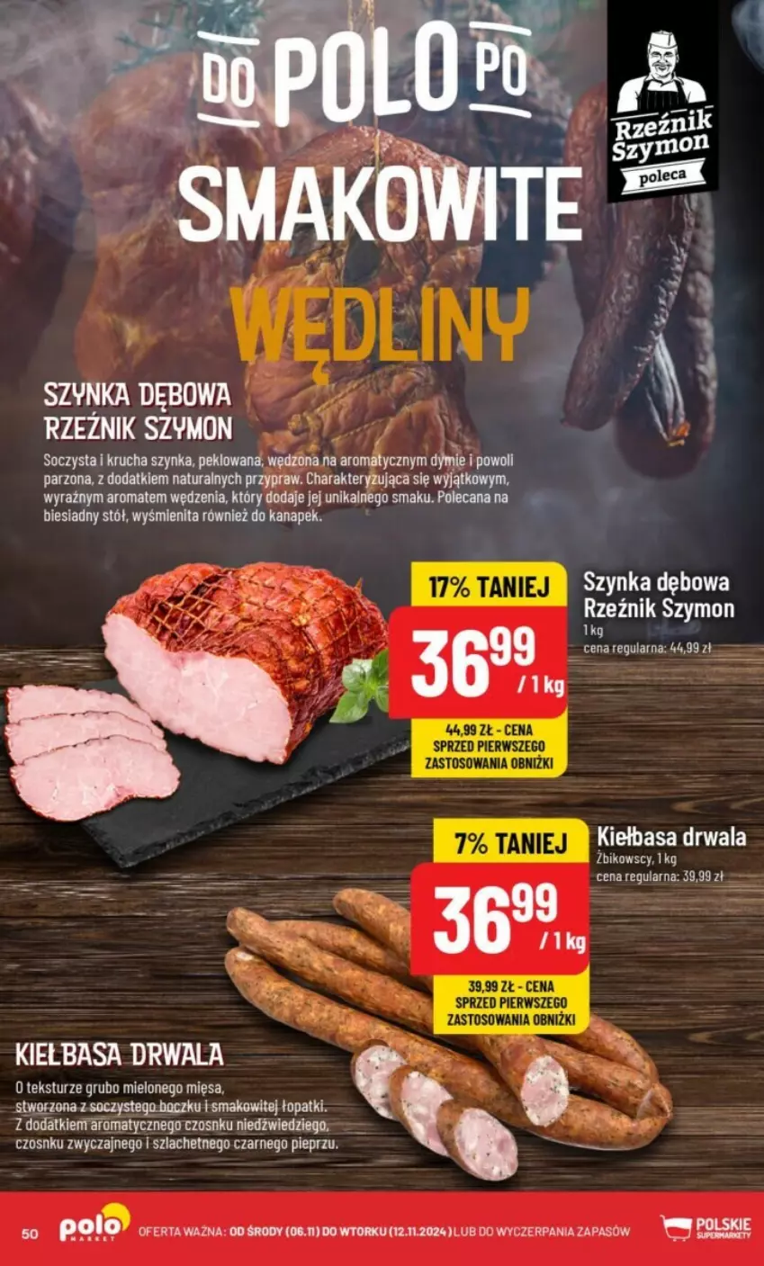 Gazetka promocyjna PoloMarket - ważna 06.11 do 12.11.2024 - strona 46 - produkty: Kiełbasa, Pieprz, Stół, Szynka