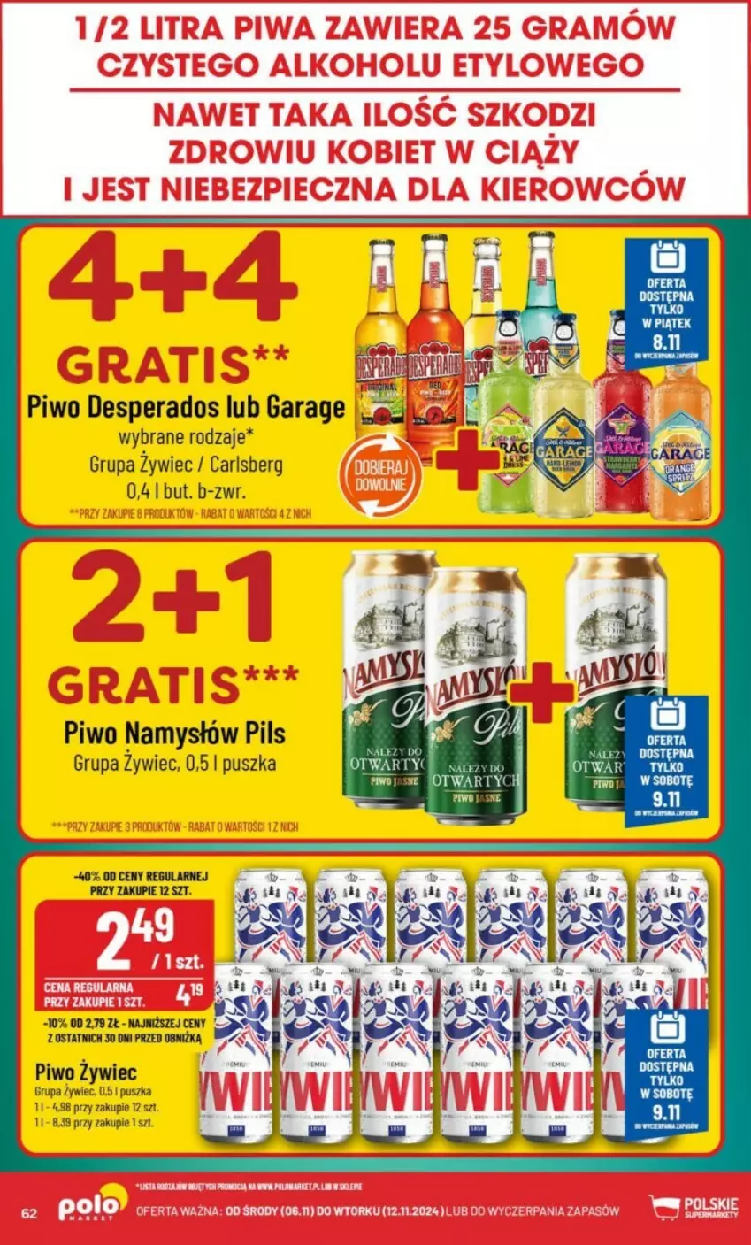 Gazetka promocyjna PoloMarket - ważna 06.11 do 12.11.2024 - strona 59 - produkty: Carlsberg, Namysłów, Piwo