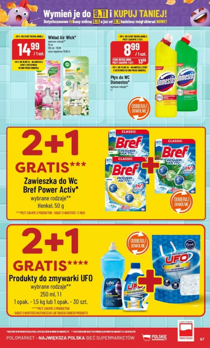 Gazetka promocyjna PoloMarket - ważna 06.11 do 12.11.2024 - strona 64 - produkty: Bref, Domestos, Płyn do wc, Zawieszka do wc, Zmywarki