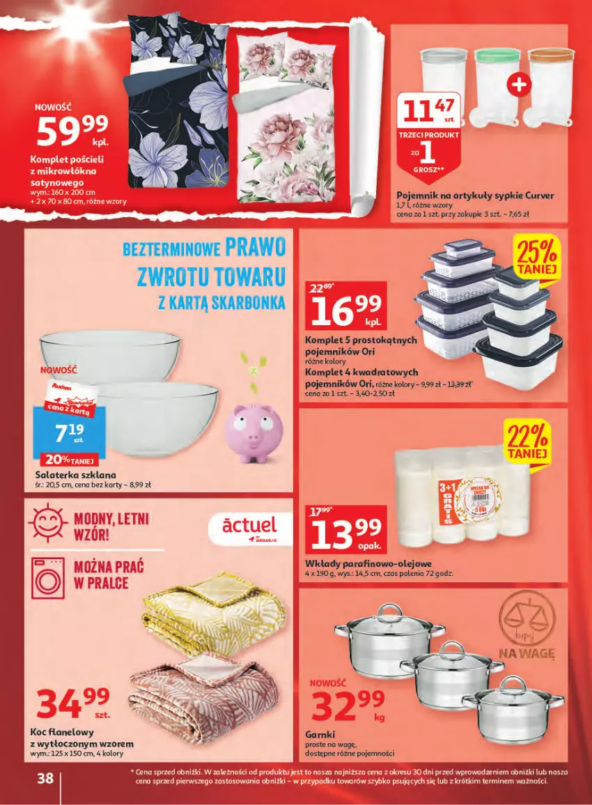 Gazetka promocyjna Auchan - Gazetka Wielkie majowe odkrycia cenowe część #2 Hipermarket Auchan - ważna 04.05 do 10.05.2023 - strona 38 - produkty: Fa, LANA, Olej, Pojemnik, Salaterka