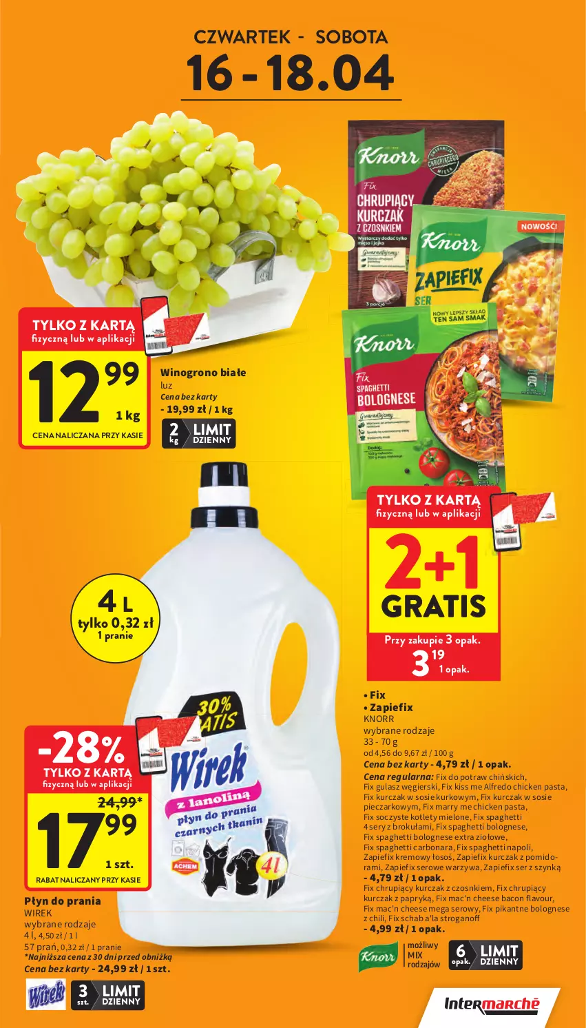 Gazetka promocyjna Intermarche - Gazetka promocyjna - ważna 16.04 do 22.01.2026 - strona 3 - produkty: Gra, Knorr, Kotlet, Kurczak, Piec, Płyn do prania, Ser, Sos, Spaghetti, Warzywa, Wino