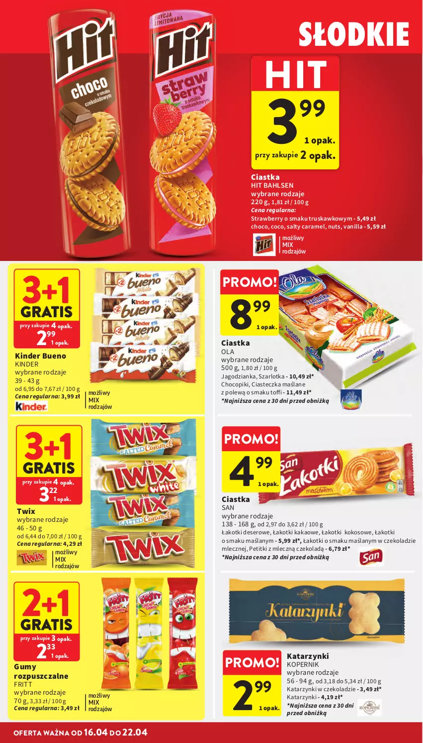 Gazetka promocyjna Intermarche - Gazetka promocyjna - ważna 16.04 do 22.01.2026 - strona 30 - produkty: Ciastka, Deser, Gra, Jagodzianka, Kakao, Kinder, Kinder Bueno, Kokos, Ser, Szarlotka, Twix