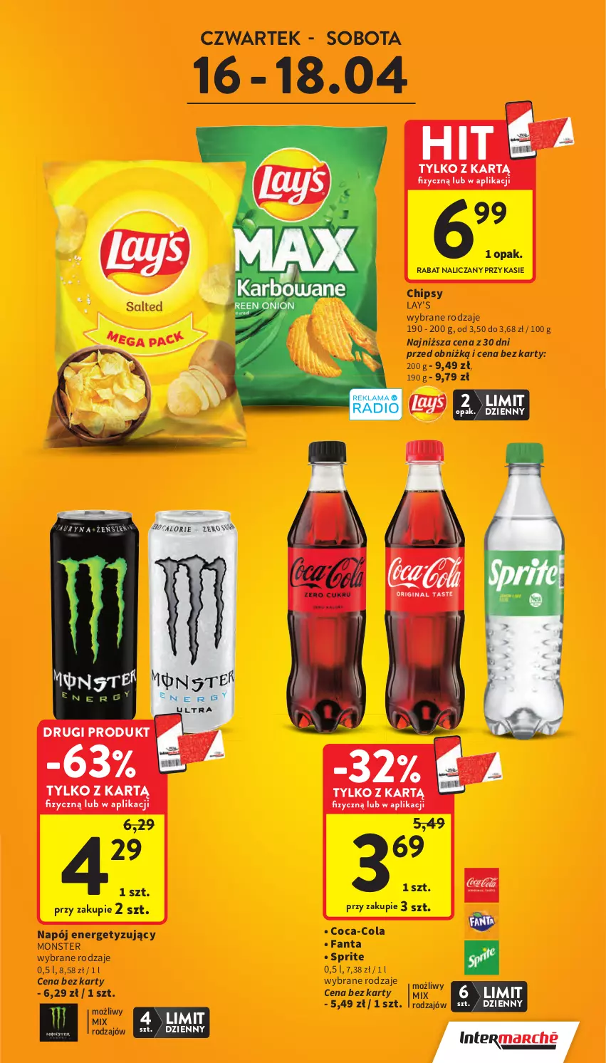 Gazetka promocyjna Intermarche - Gazetka promocyjna - ważna 16.04 do 22.01.2026 - strona 5 - produkty: Chipsy, Coca-Cola, Fa, Fanta, Napój, Sprite