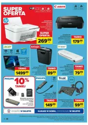 Gazetka promocyjna Carrefour - Gazetka - ważna od 02.03 do 02.03.2024 - strona 16 - produkty: Acer, Pendrive, Papier, Philips, Rust, Słuchawki, Klawiatura, Niszczarka, Kamera, Urządzenie wielofunkcyjne, Mysz, Canon, Biuro, HP, Fa
