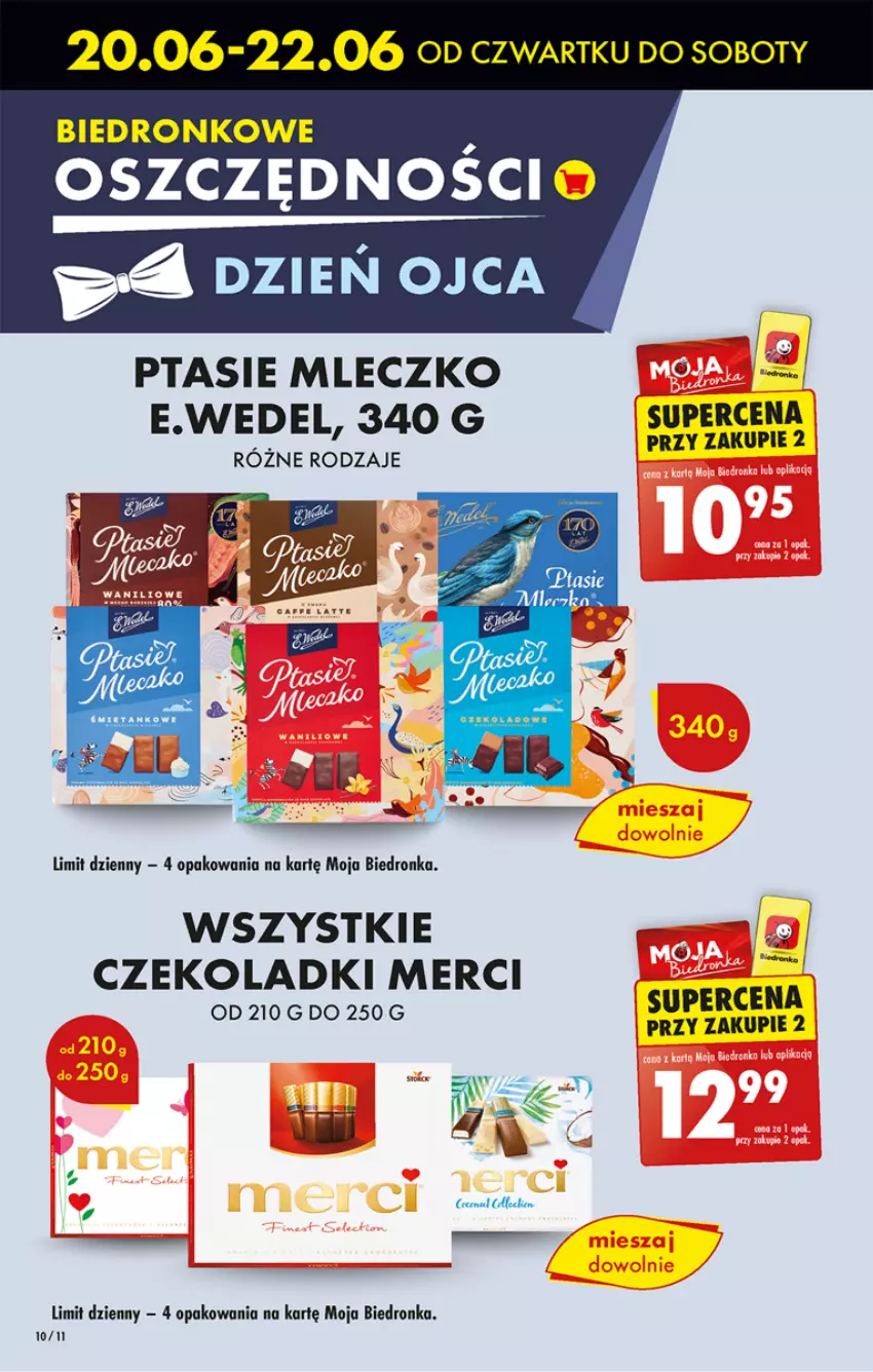 Gazetka promocyjna Biedronka - Od czwartku - ważna 20.06 do 26.06.2024 - strona 12 - produkty: E. Wedel, Merci, Mleczko, Ptasie mleczko