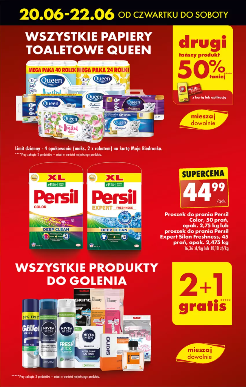 Gazetka promocyjna Biedronka - Od czwartku - ważna 20.06 do 26.06.2024 - strona 15 - produkty: Papier, Persil, Proszek do prania, Silan