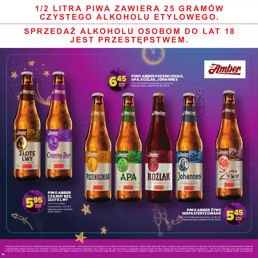 Gazetka promocyjna Stokrotka - Katalog Sylwester! - ważna 30.12.2025 do 14.01.2026 - strona 16 - produkty: Mięso, Owoce, Piwo, Warzywa