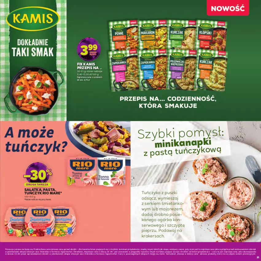 Gazetka promocyjna Stokrotka - Katalog Sylwester! - ważna 30.12.2025 do 14.01.2026 - strona 21 - produkty: Kamis, Majonez, Mięso, Owoce, Pieprz, Rio Mare, Sałat, Sałatka, Ser, Tuńczyk, Warzywa