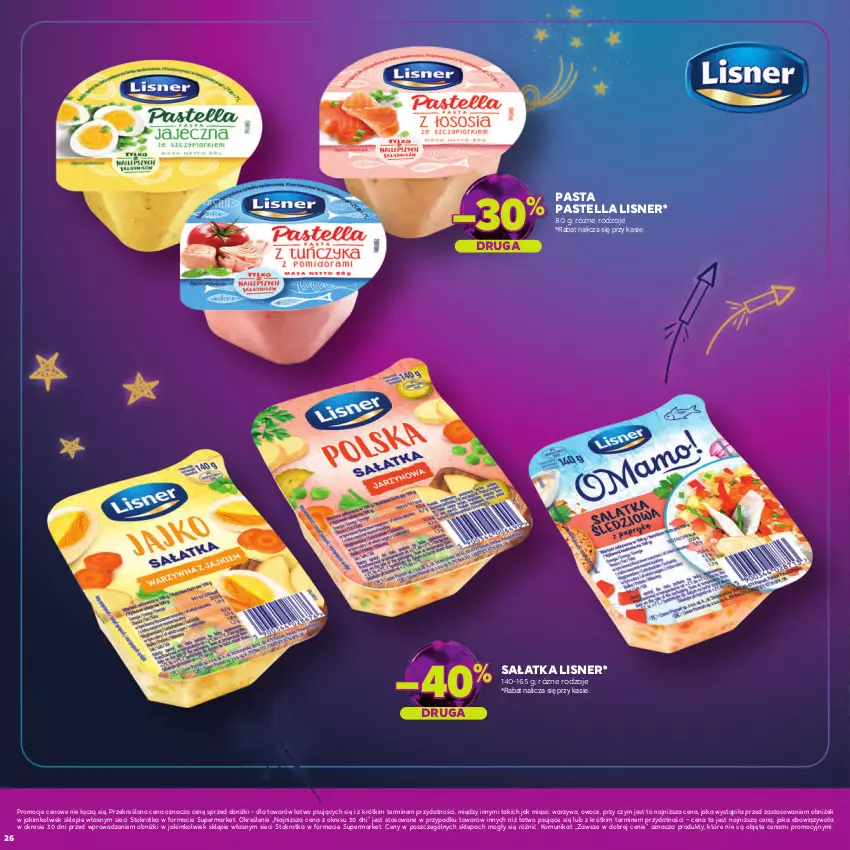 Gazetka promocyjna Stokrotka - Katalog Sylwester! - ważna 30.12.2025 do 14.01.2026 - strona 26 - produkty: Lisner, Mięso, Owoce, Pastella, Sałat, Sałatka, Warzywa