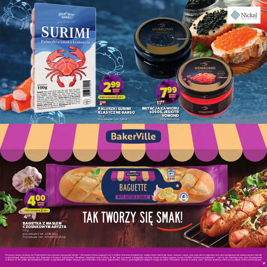 Gazetka promocyjna Stokrotka - Katalog Sylwester! - ważna 30.12.2025 do 14.01.2026 - strona 27 - produkty: Bagietka, Kawior, Mięso, Owoce, Surimi, Warzywa