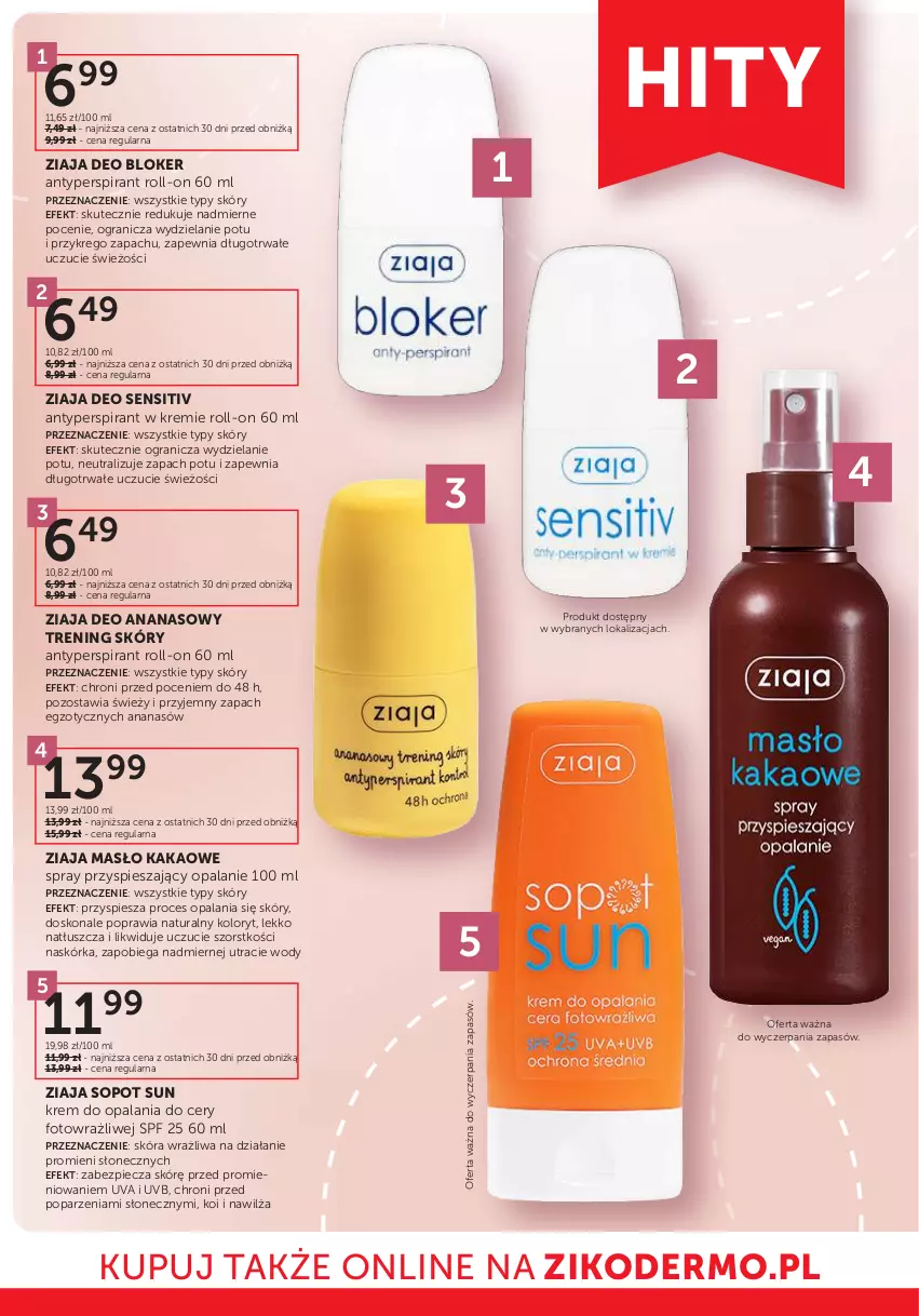 Gazetka promocyjna Ziko - Gazetka Ziko Dermo - ważna 26.06 do 09.07.2025 - strona 14 - produkty: Ananas, Antyperspirant, Gra, Kakao, Masło, Piec, Ziaja