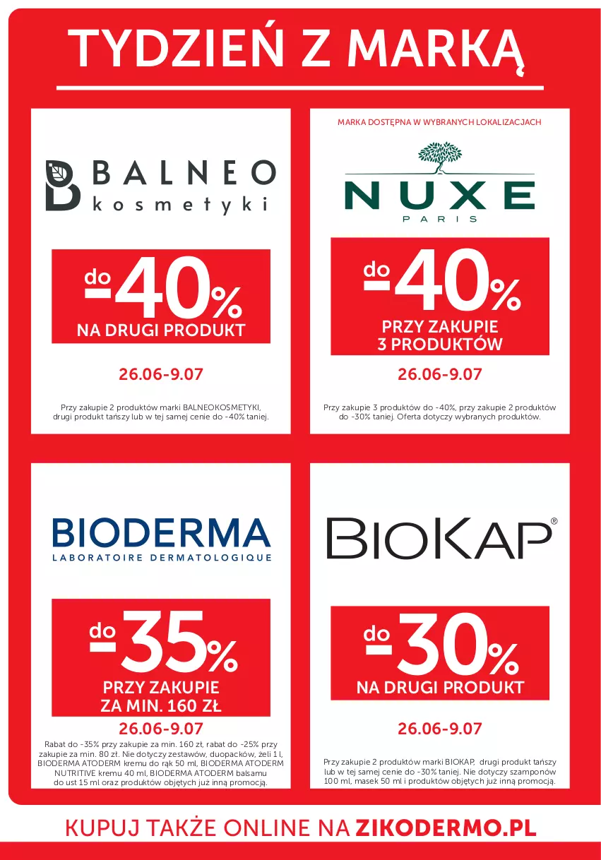 Gazetka promocyjna Ziko - Gazetka Ziko Dermo - ważna 26.06 do 09.07.2025 - strona 22 - produkty: Atoderm, Bioderma, Biokap, Okap, Szampon