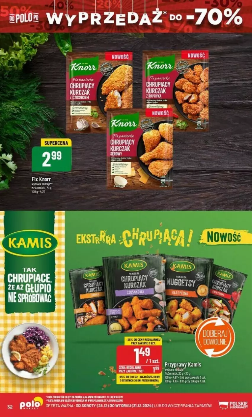 Gazetka promocyjna PoloMarket - ważna 28.12 do 31.12.2024 - strona 26 - produkty: Kamis, Knorr, Przyprawy