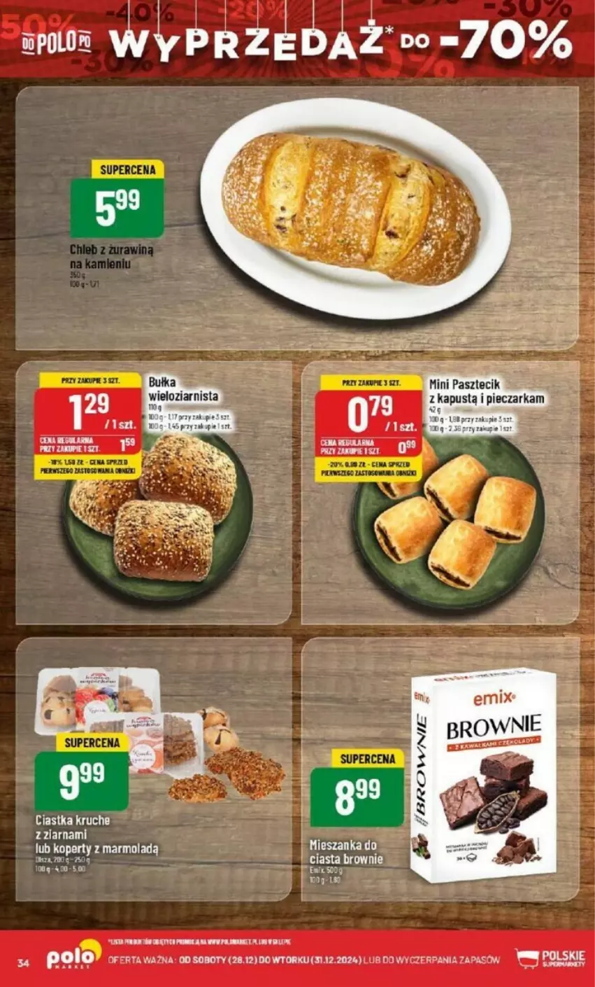 Gazetka promocyjna PoloMarket - ważna 28.12 do 31.12.2024 - strona 28 - produkty: Brownie, Ciastka, Mola