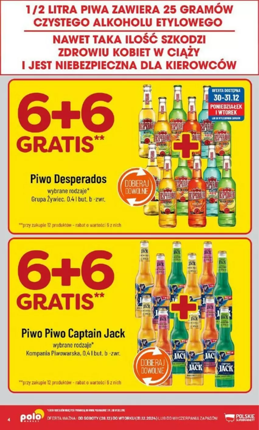 Gazetka promocyjna PoloMarket - ważna 28.12 do 31.12.2024 - strona 34 - produkty: Captain Jack, Desperados, Piec, Piwo