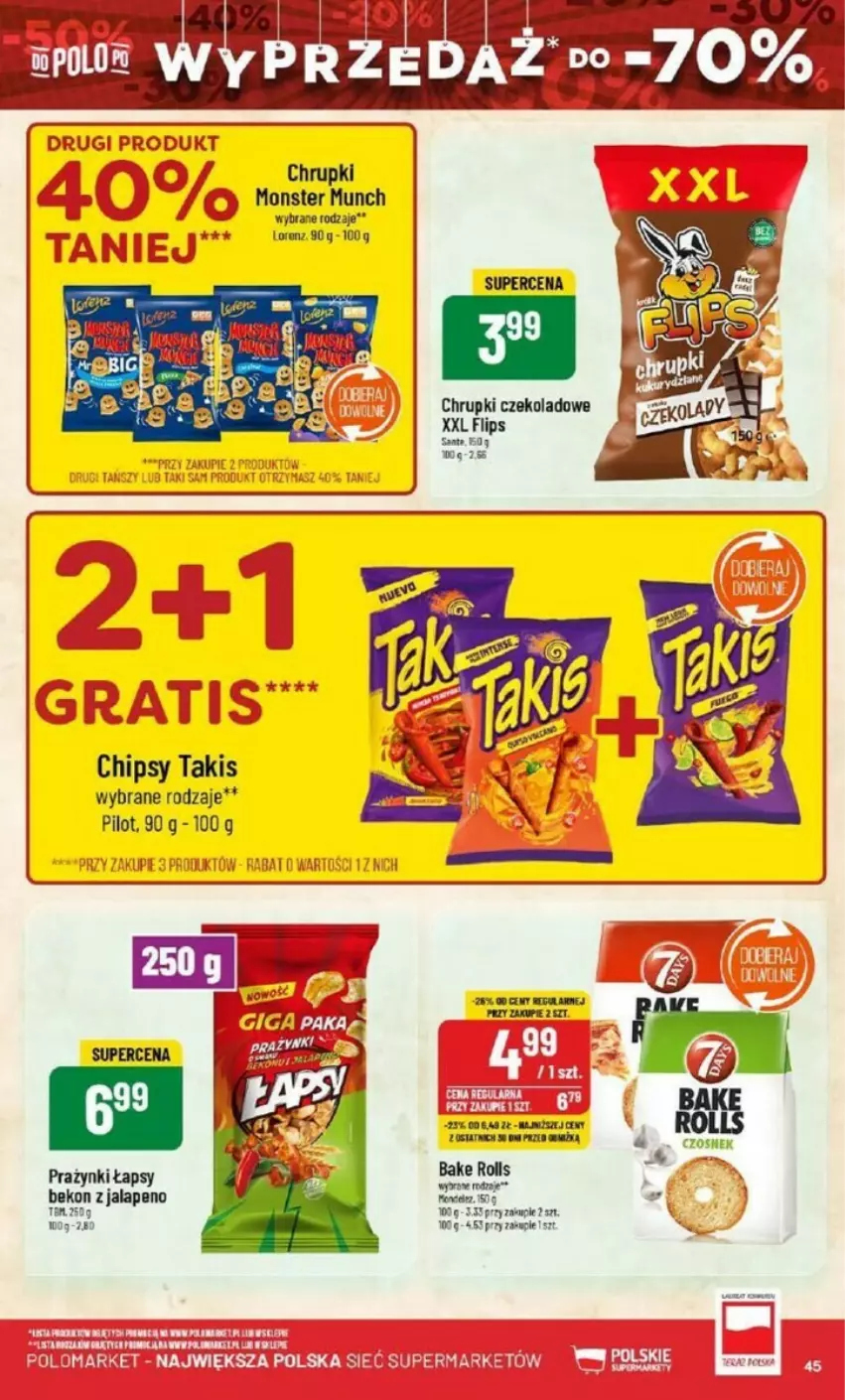 Gazetka promocyjna PoloMarket - ważna 28.12 do 31.12.2024 - strona 40 - produkty: Beko, Chipsy, Chrupki, Czosnek, Lorenz, Monster Munch, Sante