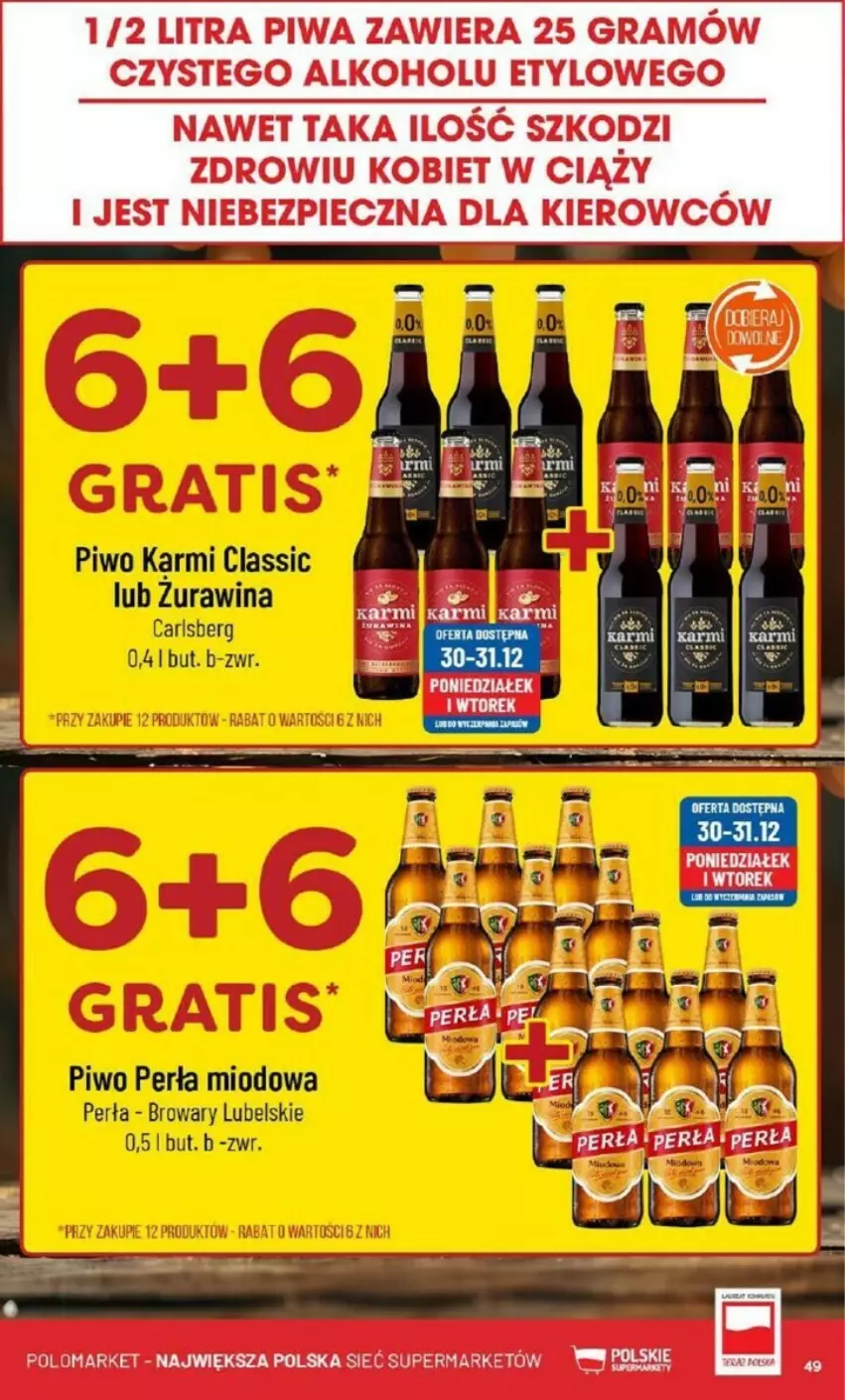 Gazetka promocyjna PoloMarket - ważna 28.12 do 31.12.2024 - strona 44 - produkty: Carlsberg, Gra, Karmi, Perła, Piec, Piwa, Piwo