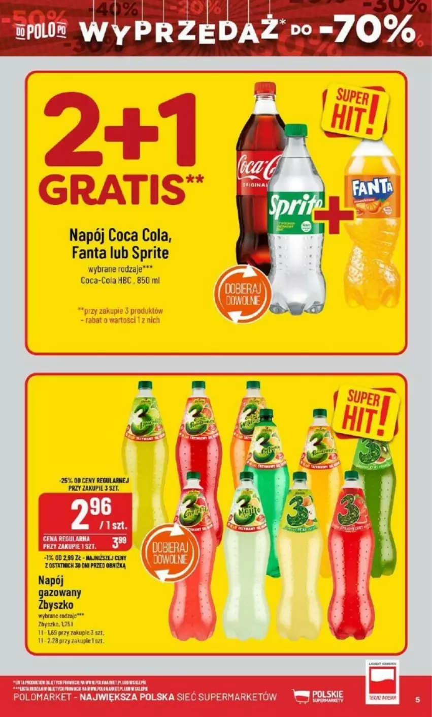 Gazetka promocyjna PoloMarket - ważna 28.12 do 31.12.2024 - strona 45 - produkty: Coca-Cola, Fa, Fanta, Napój, Napój gazowany, Sprite