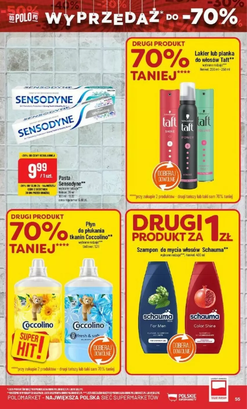 Gazetka promocyjna PoloMarket - ważna 28.12 do 31.12.2024 - strona 51 - produkty: Coccolino, Lakier, Schauma, Sensodyne, Szampon